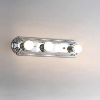 Nordic metal silver vanity wall light — bathroom fixture E27 bulb