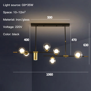 Tiered gold chandelier front view — sputnik modern LED
