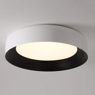 Modern LED Ceiling Lamp - Flush Mount Black Metal Light for Living Room