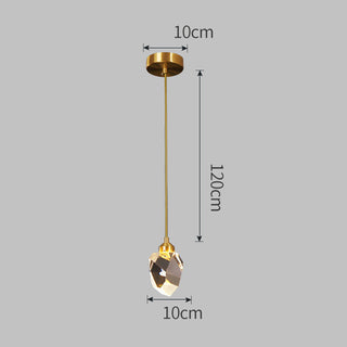Lámpara de araña de cristal moderna – Elegante lámpara de araña con diseño de gotas de lluvia y colgante dorado