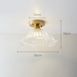 Glass ceiling light semi-flush copper – mini ceiling lamp