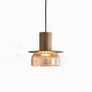 Glass double head pendant styled — modern textured ceiling lamp