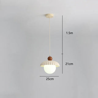 Small pendant with French-design iron glass fixture