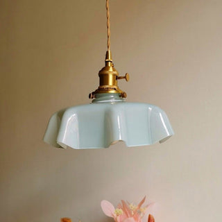 Suspension moderne à bord ruban de verre - Petite lampe romantique pour salon