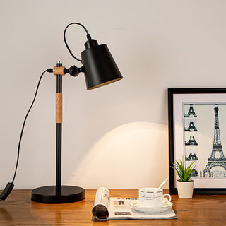 Nordic LED touch bedroom lamp front — modern simple design