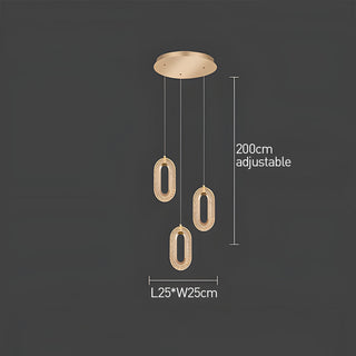 Suspension scandinave moderne - Suspension LED en alliage de zinc pour salon