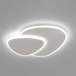 Geometric acrylic ceiling light in room, Nordic modern design