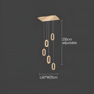 Suspension scandinave moderne - Suspension LED en alliage de zinc pour salon