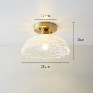 Semi-flush mini ceiling light glass copper – fixture