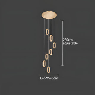 Suspension scandinave moderne - Suspension LED en alliage de zinc pour salon