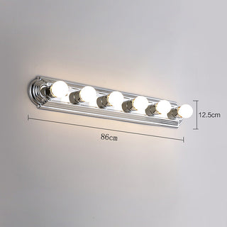 Applique murale de salle de bain en métal nordique - Luminaire argenté compatible ampoule E27