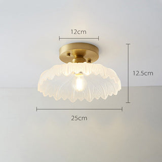Copper glass ceiling fixture semi-flush – mini lamp