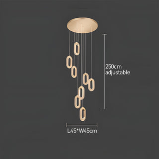 Suspension scandinave moderne - Suspension LED en alliage de zinc pour salon