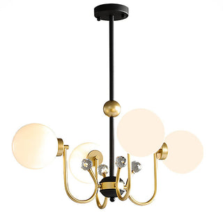 Black mini pendant sputnik chandelier — adjustable metal modern