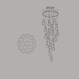 Suspension en verre moderne – Luminaires suspendus LED élégants pour salon