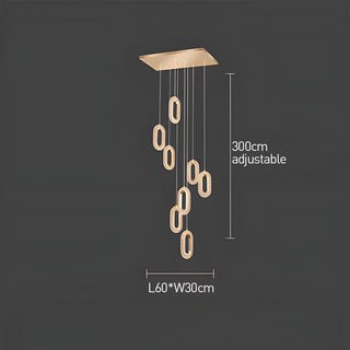 Suspension scandinave moderne - Suspension LED en alliage de zinc pour salon