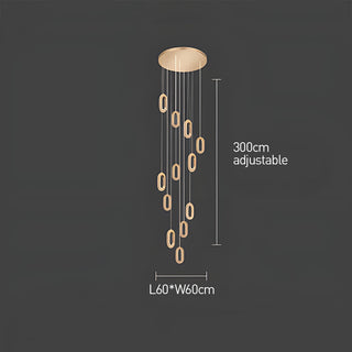 Suspension scandinave moderne - Suspension LED en alliage de zinc pour salon