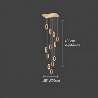 Suspension scandinave moderne - Suspension LED en alliage de zinc pour salon