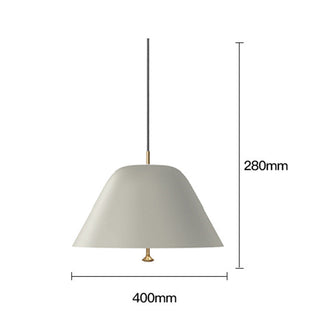 Suspension en métal – Suspension conique moderne avec lampe finition métallique pour éclairage de salon