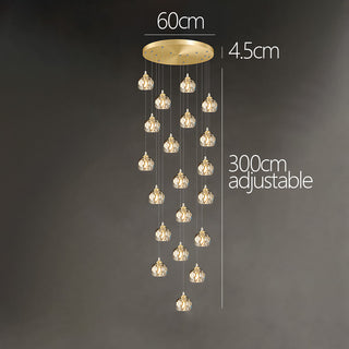 Suspensions Dorées - Luminaires Contemporains en Aluminium et Cristal pour Salon