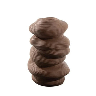 ceramic winding vase handmade porcelain decorative pot earthworks front view