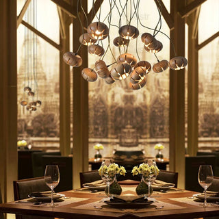 Wooden Pendant Light – Floral Hanging Lamp | Elegant Room Lighting by Lumavera