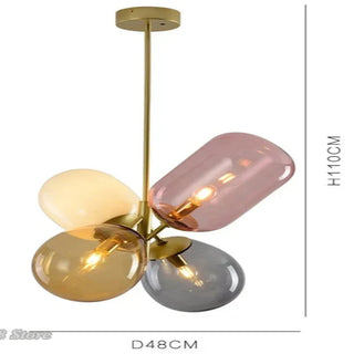 Aerial Pendant Light – Contemporary Pendant With Warm LED & Multicolor Lighting