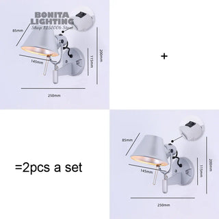 Black Wall Light – Adjustable Aluminum LED Reading Lamp with Directable Arm