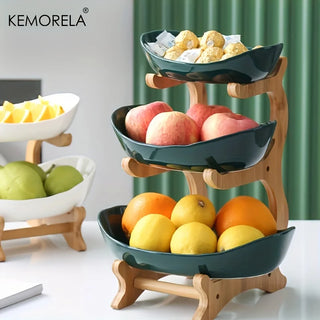 Modern wood fruit platter