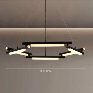 Modern Iron Chandelier – Elegant LED Lighting for Living & Dining Rooms