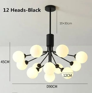 Modern Iron Chandelier | Frosted Glass Lighting with G9 Socket Lamp for Living Room