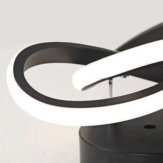 Contemporary Ceiling Light – Double Panel LED Fixture | Modern Curved Metal Lamp
