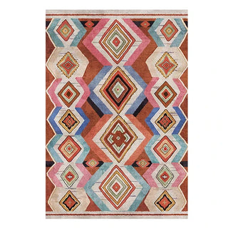 morocco senses handcrafted moroccan rug non slip thin carpet front view