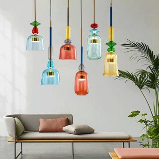 Colorful Pendant Lamp – Nordic Style Geometric Pendant Light with LED Energy Efficient Lighting