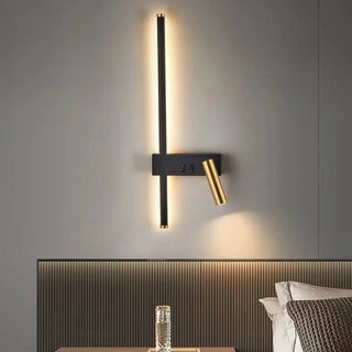 Adjustable LED Wall Light – Aluminium Dual Head Wall Sconce | Modern Black Gold Lighting