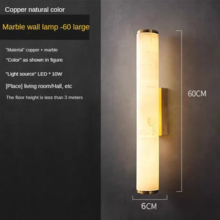 Copper Marble Wall Light – Minimalist Modern Wall Lamp with Integrated LED