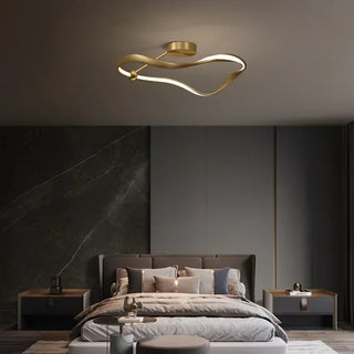 Gold LED Chandelier – Modern Luxury Ceiling Light with Adjustable Brightness