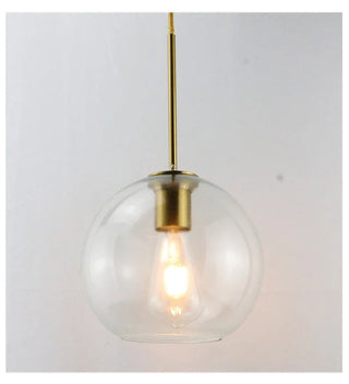 Smoked Glass Pendant Light – Modern Pendant Light with Iron Finish Fixture for Dining Room