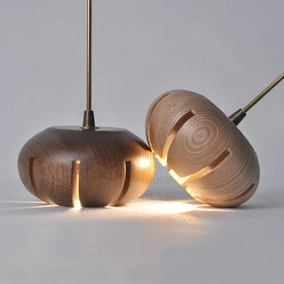 Wooden Pendant Light – Floral Hanging Lamp | Elegant Room Lighting by Lumavera