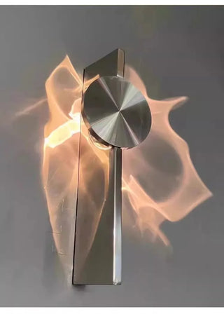 Stainless Steel Wall Light – Minimalist Bedroom Lamp with Built-In LED Module