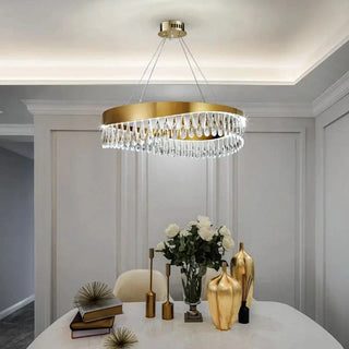 Height Adjustable Chandelier – Luxury Crystal Pendant Light With Energy Efficient LED