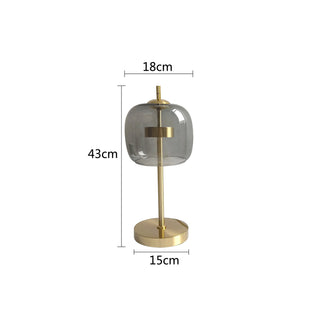 Glass Globe Lamp – Modern Bedside Table Lamp With LED Warm White Light