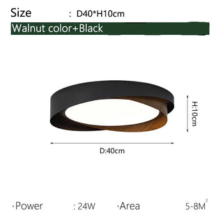 Modern Iron Ceiling Light – Integrated LED Surface Mount Fixture for Interior Lighting