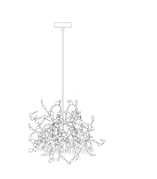 Cloud concept chandelier — modern pendant with handcrafted metal discs