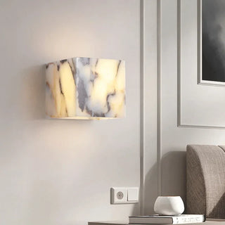 Black Stone Wall Light – Modern Bedroom Wall Lamp with Soft Ambient Lighting