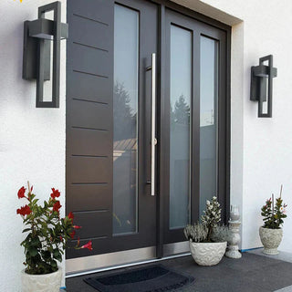 Outdoor Wall Light - Black Aluminum Frame | IP65 Waterproof Architectural Lighting