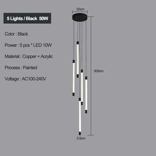 Copper Staircase Chandelier – Polished Copper Lighting with LED Flush Mount for Villas & Hotels