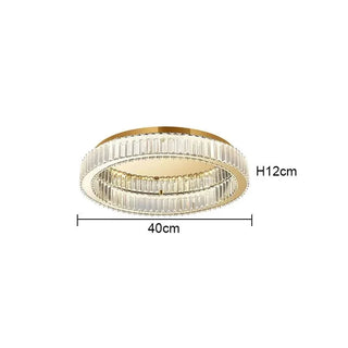 LED Ceiling Light – Modern Gold Finish Crystal Lamp with Adjustable Warm Ambient Lighting