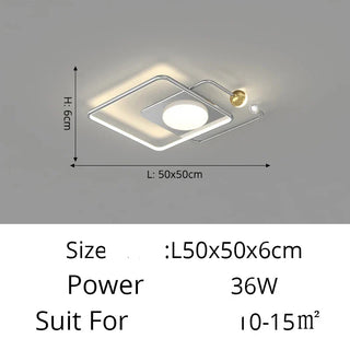 Modern LED Chandelier – Gold Aluminum Luxury Living Room Lighting with Dimmer