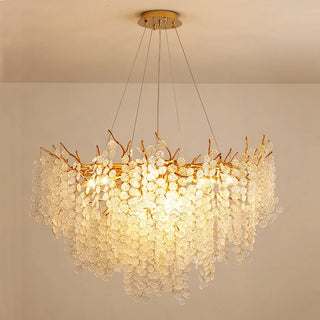 Modern Crystal Chandelier – Elegant Dining Room Lighting With Chrome Finish
